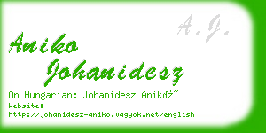 aniko johanidesz business card